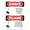 Signmission OSHA, Keep Clear Swing Radius Cranes Bilingual, 14in X 10in Rigid Plastic, 10" W, 14" L, Spanish OS-DS-P-1014-VS-1382 - alternate 1